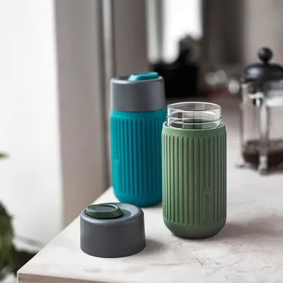 Immagine prodotto di BLACK+BLUM | Tazza da caffè, bicchiere da asporto, blu, 340 ml