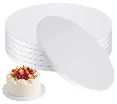 Productafbeelding van Set van 6 Kartonnen Taartplaten van 25 cm