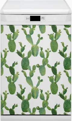 Obrázok produktu pre Magnety Dekoratívna magnetická fólia do umývačky riadu 45x80 cm kuchyňa - Kaktusy maľované