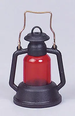 Produktbild von Laterne schwarz mit rotem Einsatz