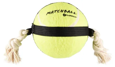 Image de Balle de tennis matchball pour chien avec corde