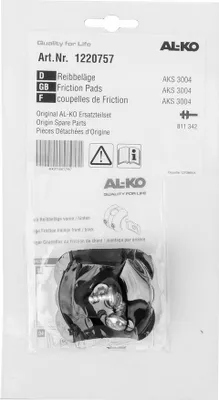 Produktbild von AL-KO Reibbeläge Set für AKS2004 AKS3004 AKS3504, vorne und hinten inkl Schrauben, Ersatzteil für Stabilisierungskupplung am Anhänger