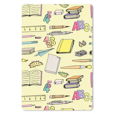 Produktbild von MuchoWow® Mauspad Mousepad Schule - Muster - Bleistift 18x27 cm - Mousepads - Maus Mat - Pad - Mausunterlage
