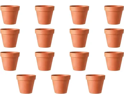 Image de Mini pot de fleurs en terre cuite - pot de plantes réutilisable - 15 pièces - 5,5 x 5 cm