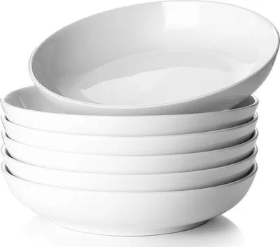 Produktbild von Porzellan Suppenschüsseln - Weiss - Mikrowellen- und Geschirrspülergeeignet - 6er-Set - 880 ml