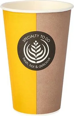 Produktbild von Papstar Trinkbecher, Pappe "To Go" 0,3 l Ø 8 cm 11,6 cm, 20 x 50 Stück