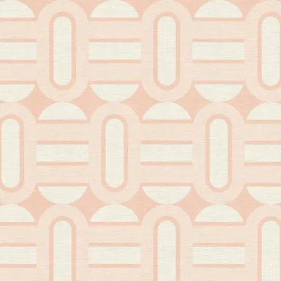 Immagine prodotto di Profhome 395365-GU Carta da parati retrò geometrica rosa antico crema-bianco beige 4,5 m2