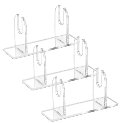 3er-Pack Acryl-Fächerständer, klappbar, durchsichtig, 11,4x5,8x3,3 cm