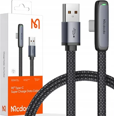 Mcdodo USB pro kabel USB-C CA-3341 6A 90 stupňů 1,8m
