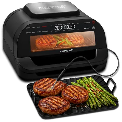 Indoor Grill & Airfryer, 6 l, 7 Funktionen, 38–230 °C, Antihaftplatten