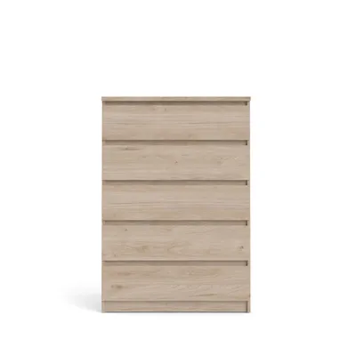 Image de Commode Nada 5 tiroirs finition hickory.