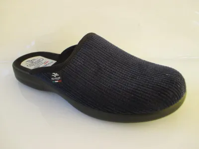 Produktbild von Fly Flot Herren Pantoffel Hausschuh Cord 220279, Größe:42 EU, Farbe:Blau