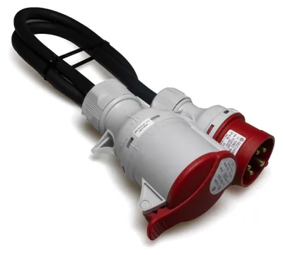 Produktbild von CEE Starkstrom Adapter Stecker und Steckdose 5m 16A auf 32A mit Phasenwender 223205
