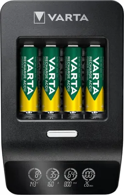 Produktbild von Varta LCD Ultra Fast Charger+ inkl. 4 Akkus 2100 mAh AA + 12V