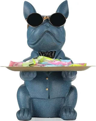 Produktbild von Schlüsselanhänger - Bulldogge - Blau