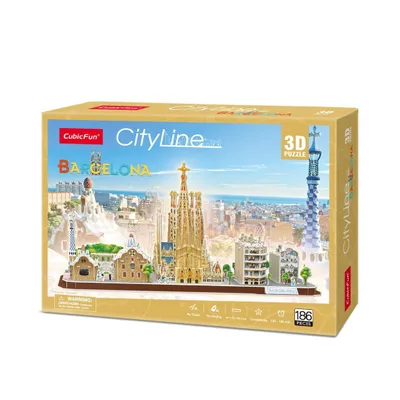 Zdjęcie produktu dla Cubic Fun CUBICFUN 3D puzzle City line Barcelona