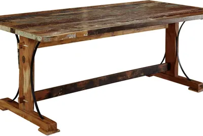 Immagine prodotto di MASSIVMOEBEL24 | tavolo da pranzo in legno di Legno riciclato 220x100x76 multicolore laccato NATURE OF SPIRIT #13