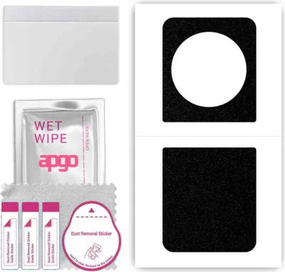 Produktbild von apgo Rückseite Schutzfolie, Skin, kompatibel mit Tecno Phantom V Flip 5G, Hinten Displayschutzfolie aus Vinylfolie, kratzfest, einfache Montage - Mattschwarz