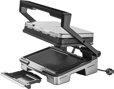 Produktbild von WMF Profi Plus Kontaktgrill Perfection, Schwarz, Edelstahl, Edelstahl, Rechteckig, Berührung, Feuerrost, 315 x 210 mm
