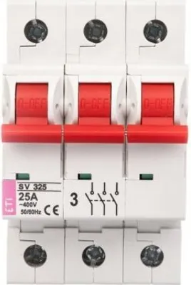 Immagine prodotto di Sezionatore modulare 25A 3P 400V SV325 002423322 / T1DE