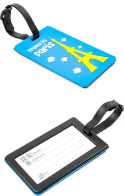Produktbild von Aga Kofferanhänger Gepäckanhänger ID Etikett mit Adressschild Namenschild für Reisetasche Koffer, Blau