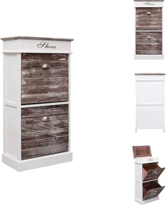 Produktbild von vidaXL Schuhschrank Braun 50 x 28 x 98 cm Paulownia Holz -  Schuhregale & -schränke
