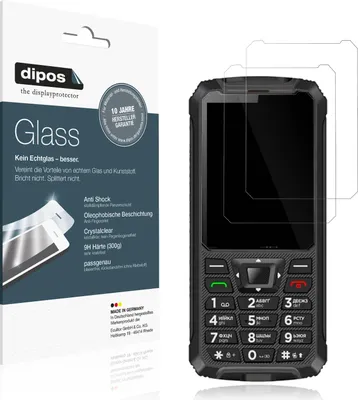 Produktbild von 2x Schutzfolie für Sigma X-treme PR68 Type-C - Anti-Shock 9H Folie dipos Glass Kunststoffglas