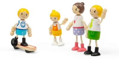Zdjęcie produktu dla Tidlo, drewniane figurki do domku, "Europejska rodzina"