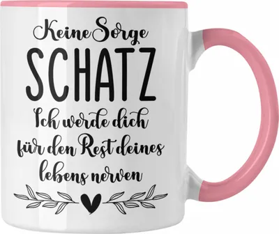 Produktbild von Trendation - Tasse für Freundin Partner Geschenk Liebe Schatz Ich Liebe Dich Valentinstag Valentinstagsgeschenk (Rosa)