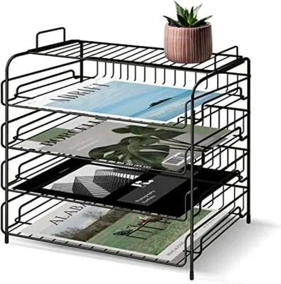Image de Organiseur de bureau à 4 étages, noir