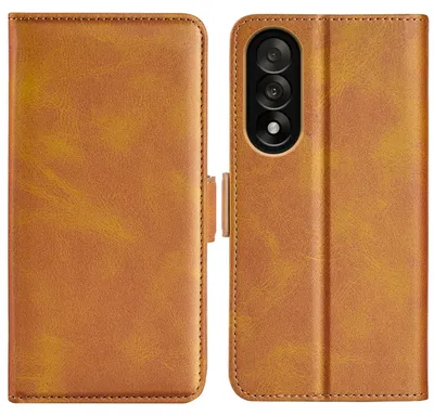 Produktbild von MobyDefend Hülle für OnePlus Nord 5 - Premium Klapphülle mit Kartenfächern und Standfunktion – Seitenverschluss - LichtBraun