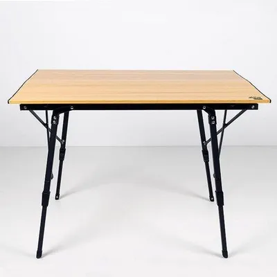 Produktbild von Famanu Camping-Tisch höhenverstellbar - Tragbares Glamping-Möbel, 90 x 57 x 46/40 cm