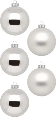 Produktbild von Weihnachtskugeln Glas 6cm 20 Stück - Frosty Silver