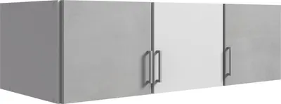 Produktbild von Schrankaufsatz "Click" aus Spanplatte in Weiß. Abmessungen (B/H/T) 135x40x58 cm