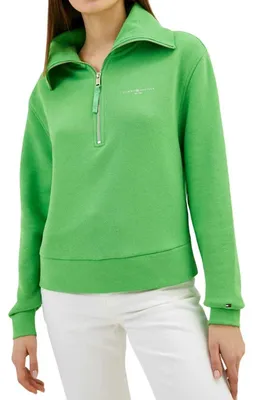 Produktbild von Tommy Hilfiger - Sweatshirt für Damen, mit halbem Reißverschluss, Schmal NA427 (XS) (Grün)