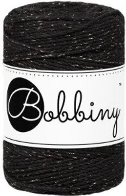 Produktbild von Bobbiny 3PLY Macrame Rope 1,5 mm 100 m Golden Black Schnur