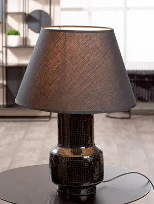 Produktbild von Gilde Tischleuchte, Black Disco , Keramik, schwarz, VE 1, H. 48 cm, D. 35 cm Höhe: 48.00 cm Durchmesser: 35.00 cm 34457