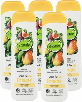 Produktbild von 5 x alverde Naturkosmetik - Family Duschgel Mango Feige (5 x 300ml)