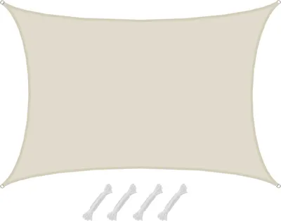 Image de UV Voile d'ombrage étanche 6x4 - Rectangulaire - Voile de protection solaire jardin terrasse