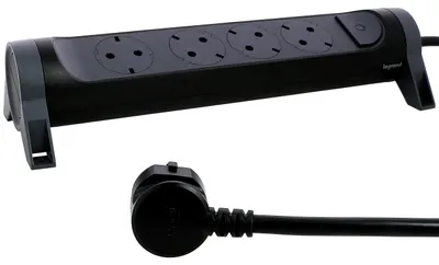 Immagine prodotto di Presa di corrente girevole Legrand 4x presa di corrente, cavo da 1,5 m nero 694530