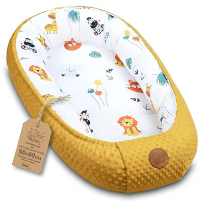 Produktbild von Nestchen Baby - Babynestchen Neugeborene Minky Babynest für Kinderbett Vielseitiges tragbar Nest kuschelnest zubehör für babybett warm Winter coccon