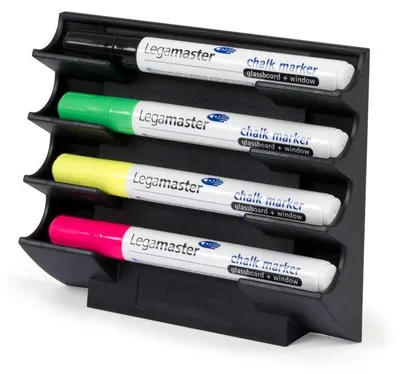 Produktbild von Legamaster 7-122100 Markerhalterung für Glasboards, magnetisch, schwarz