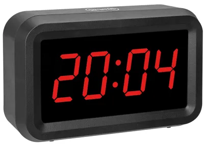Zdjęcie produktu dla TFA-Dostmann 60.2038.01, Cyfrowy budzik, Prostokąt, Czarny, 12/24h, LED, Czerwony