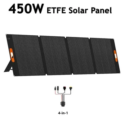Obrázek produktu pro Skládací solární panel – SP450 – 450 W – Přenosná solární nabíječka pro baterie – Nouzové napájení pro kempování, karavany, outdoorové aktivity a domácnost