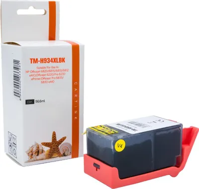 Produktbild von black Tinte/Tintenpatrone 4.1-C2P23AE [ mit Chip ]  kompatibel mit HP C2P23AE [ 934XL ]  Seiten: 2.200