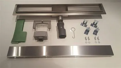 Produktbild von BuyLando 100cm Edelstahl Flach Duschrinne Duschablauf Ablaufrinne Glatt