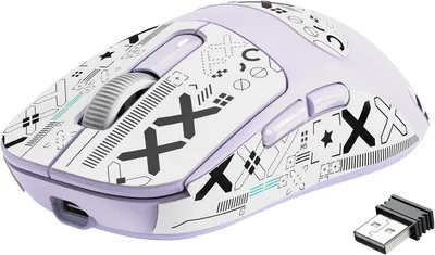 Produktbild von Gaming-Maus, 49g Ultraleicht Esports Mouse, 26000DPI, PAW3395 Sensor, 2.4G/BT/Kabelgebunden, G502, Griptape-Set, Bis zu 200 Std. Akku