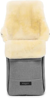 Produktbild von Fußsack WERNER CHRIST Baby, Lammfell-Fußsack AROSA – warmer Buggy, Kinderwagen-Fußsack (Kinder von 6 bis 36 Monaten), medizinisches Fell, in Grigio (G