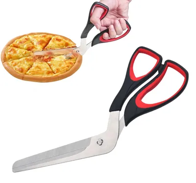 Pizzaschere aus Edelstahl, 27 cm, mit weichem Griff