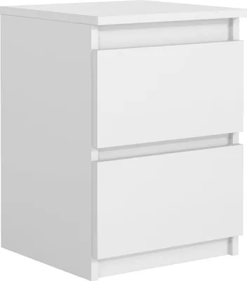 Produktbild von Mobelsta Nachttisch 40 cm, Nachtschrank, Kleiner Schrank, Schlafzimmer Kommode, Nachttisch Holz, Kleiner Schrank Weiß 40x39x55 cm